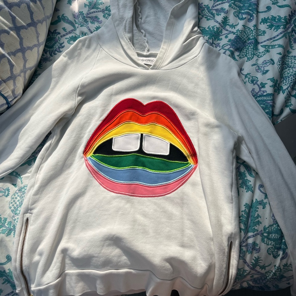Lauren Moshi Corbin Rainbow Gap Mouth Sweatshirt